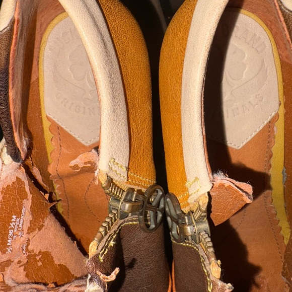 Vintage Lucky Brand colorful Peep-Toe Ankle Boots size 6.5 - Picture 9 of 11